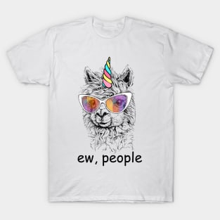 Ew People Llama Llamacorn T-Shirt